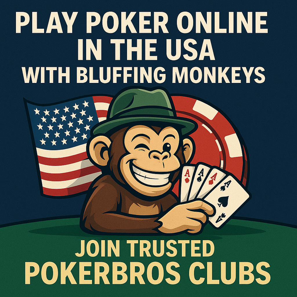 Online Poker Interface Showing Active Game Table | Bluffing Monkeys